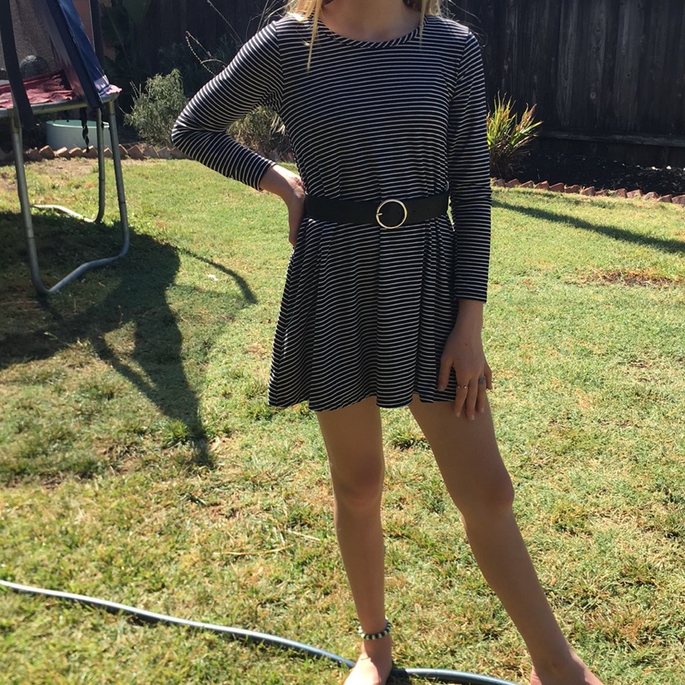 Pretty stripped black and white dress